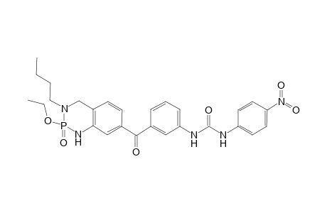 1-[3-(3-Butyl-2-oxo-2-ethoxy-1,2,3,4-tetrahydrobenzo[1,3,2]diazaphosphonine-7-carbonyl)phenyl]-3-(4-nitrophenyl)urea