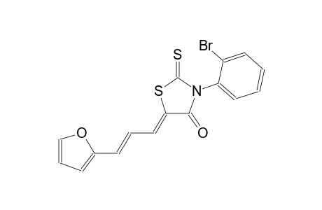 (5Z)-3-(2-bromophenyl)-5-[(2E)-3-(2-furyl)-2-propenylidene]-2-thioxo-1,3-thiazolidin-4-one