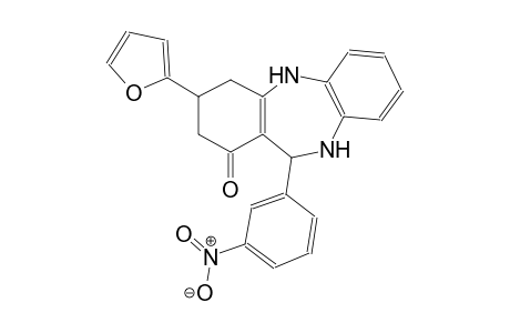 3-(2-furyl)-11-(3-nitrophenyl)-2,3,4,5,10,11-hexahydro-1H-dibenzo[b,e][1,4]diazepin-1-one