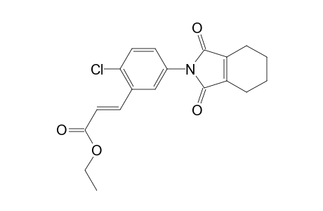 2-Propenoic acid, 3-[2-chloro-5-(1,3,4,5,6,7-hexahydro-1,3-dioxo-2H-isoindol-2-yl)phenyl]-, ethyl ester