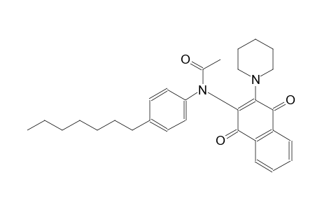 acetamide, N-[1,4-dihydro-1,4-dioxo-3-(1-piperidinyl)-2-naphthalenyl]-N-(4-heptylphenyl)-