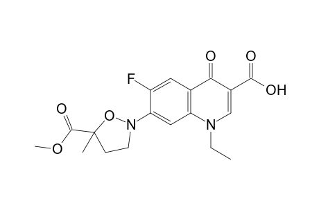 1-Ethyl-6-fluoro-7-(5-methoxycarbonyl-5-methyl-isoxazolidin-2-yl)-4-oxo-1,4-dihydro-quinoline-3-carboxylic acid