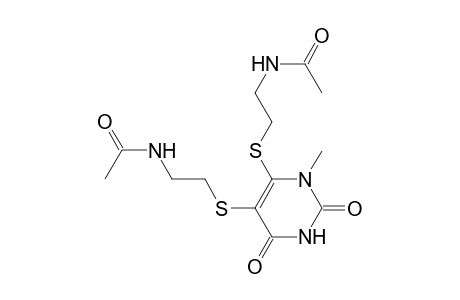 5,6-Bis(2-acetylaminoethyl)thio-1-methyl-1H-pyrimidine-2,4-dione