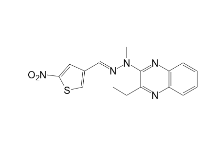 5-nitro-3-thiophenecarboxaldehyde, (3-ethyl-2-quinoxalinyl)methylhydrazone