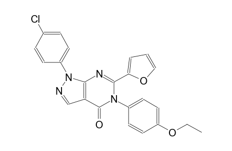4H-pyrazolo[3,4-d]pyrimidin-4-one, 1-(4-chlorophenyl)-5-(4-ethoxyphenyl)-6-(2-furanyl)-1,5-dihydro-