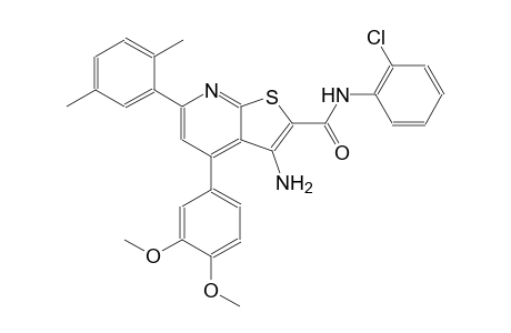 3-amino-N-(2-chlorophenyl)-4-(3,4-dimethoxyphenyl)-6-(2,5-dimethylphenyl)thieno[2,3-b]pyridine-2-carboxamide