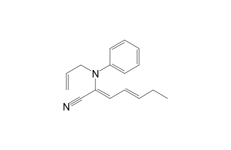 (2Z,4E)-2-(N-allylanilino)-2,4-heptadienenitrile