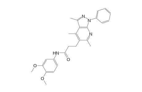 1H-pyrazolo[3,4-b]pyridine-5-propanamide, N-(3,4-dimethoxyphenyl)-3,4,6-trimethyl-1-phenyl-