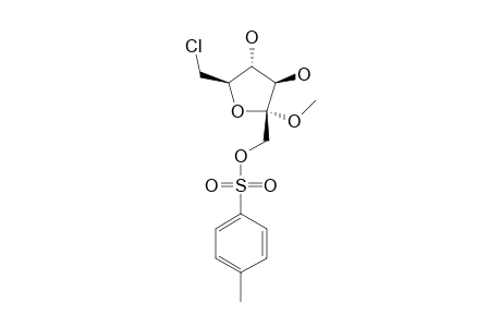METHYL-6-CHLORO-6-DEOXY-1-O-PARA-TOLUENESULFONYL-ALPHA-D-FRUCTOFURANOSIDE