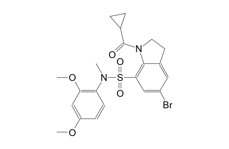 1H-indole-7-sulfonamide, 5-bromo-1-(cyclopropylcarbonyl)-N-(2,4-dimethoxyphenyl)-2,3-dihydro-N-methyl-