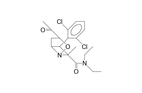 (.+-.)-(3.alpha.,5-A,6-A,7.beta.)-3-Acetyl-6-(2,6-dichlorophenyl)-N,N-diethyl-7-methyl-2-oxa-1-azabicyclo-[3.2.0]-heptane-3