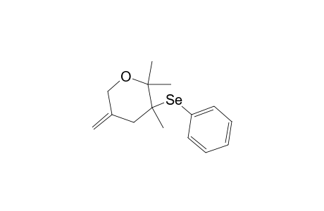 2,2,3- trimethyl-5-methylene-3-(phenylselanyl)tetrahydro-2H-pyran