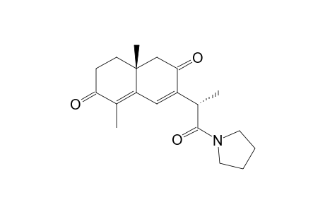 R)-5,8a-Dimethyl-3-((S)-1-methyl-2-oxo-2-pyrrolidin-1-yl-ethyl)-1,7,8,8a-tetrahydro-naphthalene-2,6-dione