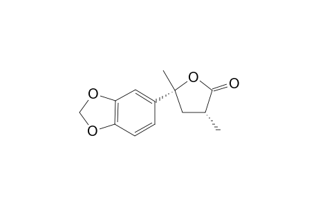 (+)-cis-.alpha.,.gamma.-Dimethyl-.gamma.-(3,4-methylenedioxyphenyl)-.gamma.-butyrolactone
