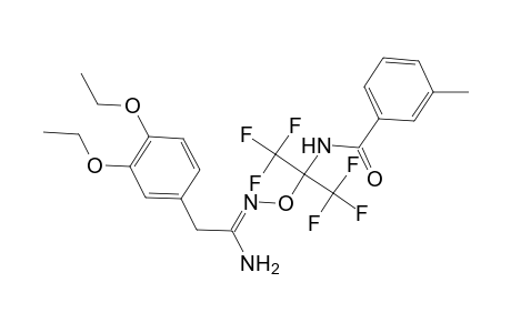N-[1-[(E)-[1-amino-2-(3,4-diethoxyphenyl)ethylidene]amino]oxy-2,2,2-trifluoro-1-(trifluoromethyl)ethyl]-3-methyl-benzamide