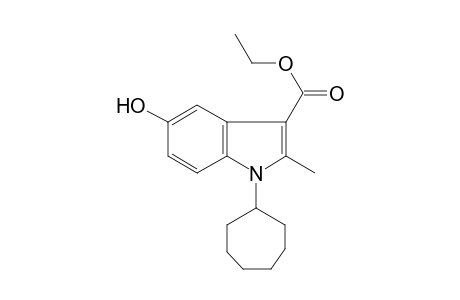 1H-Indole-3-carboxylic acid, 1-cycloheptyl-5-hydroxy-2-methyl-, ethyl ester