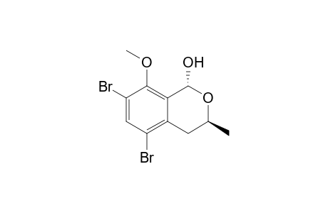 (1R,3S)-(+)-5,7-Dibromo-1-hydroxy-8-methoxy-3-methyl-3,4-dihydro-1H-2-benzopyran