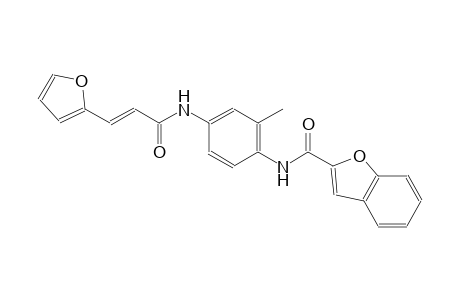 N-(4-{[(2E)-3-(2-furyl)-2-propenoyl]amino}-2-methylphenyl)-1-benzofuran-2-carboxamide