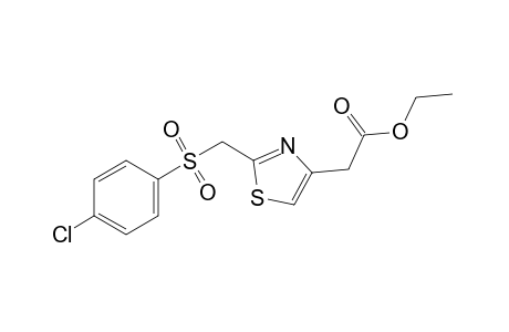 2-{[(p-chlorophenyl)sulfonyl]methyl}-4-thiazoleacetic acid, ethyl ester