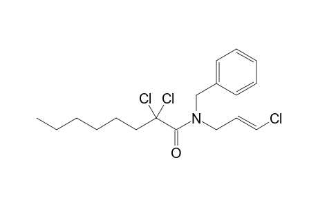 2,2-bis(chloranyl)-N-[(E)-3-chloranylprop-2-enyl]-N-(phenylmethyl)octanamide