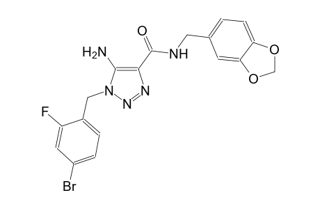 1H-1,2,3-triazole-4-carboxamide, 5-amino-N-(1,3-benzodioxol-5-ylmethyl)-1-[(4-bromo-2-fluorophenyl)methyl]-
