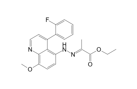 (2E)-2-[[4-(2-fluorophenyl)-8-methoxy-5-quinolinyl]hydrazinylidene]propanoic acid ethyl ester