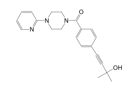 3-butyn-2-ol, 2-methyl-4-[4-[[4-(2-pyridinyl)-1-piperazinyl]carbonyl]phenyl]-