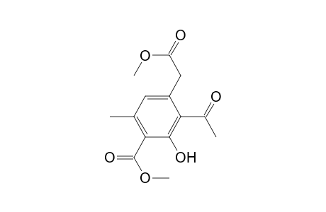 Methyl (2-acetyl-3-hydroxy-4-(methoxycarbonyl)-5-methyl)phenylacetate