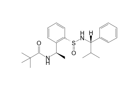 (Rs,RR)-2-[1-(tert-Butylcarbonylamino)ethyl]-N-(2-methyl-1-phenylpropyl)benzenesulfinamide