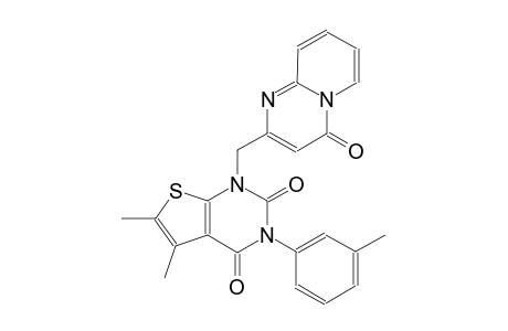 5,6-dimethyl-3-(3-methylphenyl)-1-[(4-oxo-4H-pyrido[1,2-a]pyrimidin-2-yl)methyl]thieno[2,3-d]pyrimidine-2,4(1H,3H)-dione