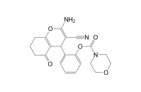 2-(2-amino-3-cyano-5-oxo-5,6,7,8-tetrahydro-4H-chromen-4-yl)phenyl 4-morpholinecarboxylate