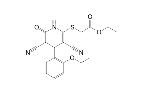 2-[(3,5-dicyano-2-keto-4-o-phenetyl-3,4-dihydro-1H-pyridin-6-yl)thio]acetic acid ethyl ester