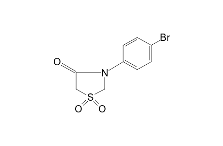 3-(p-BROMOPHENYL)-4-THIAZOLIDINONE, 1,1-DIOXIDE