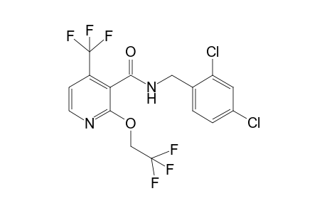 N-[(2,4-dichlorophenyl)methyl]-2-(2,2,2-trifluoroethoxy)-4-(trifluoromethyl)-3-pyridinecarboxamide