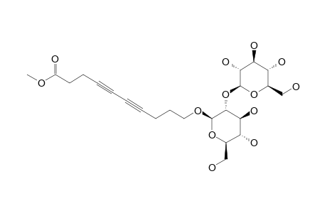 10-[(2R,3R,4S,5S,6R)-4,5-dihydroxy-6-methylol-3-[(2S,3R,4S,5S,6R)-3,4,5-trihydroxy-6-methylol-tetrahydropyran-2-yl]oxy-tetrahydropyran-2-yl]oxydeca-4,6-diynoic acid methyl ester