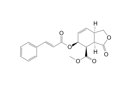 4-Isobenzofurancarboxylic acid, 1,3,3a,4,5,7a-hexahydro-3-oxo-5-[(1-oxo-3-phenyl-2-propenyl)oxy]-, methyl ester, (3a.alpha.,4.beta.,5.beta.,7a.alpha.)-(.+-.)-