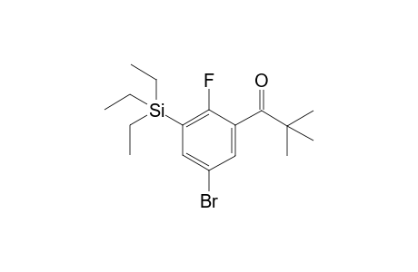 1-(5-bromo-2-fluoro-3-(triethylsilyl)phenyl)-2,2-dimethylpropan-1-one