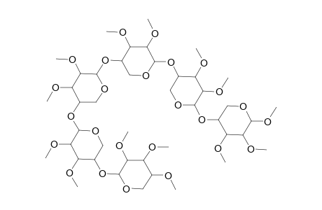 Methyl 4-O-[4-O-(4-O-(4-O-[2,3-di-O-methyl-4-O-(2,3,4-tri-O-methylpentopyranosyl)pentopyranosyl]-2,3-di-O-methylpentopyranosyl)-2,3-di-O-methylpentopyranosyl)-2,3-di-O-methylpentopyranosyl]-2,3-di-O-m