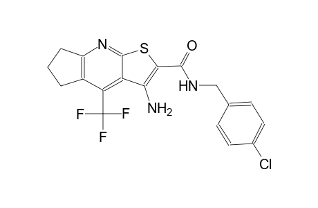 3-amino-N-(4-chlorobenzyl)-4-(trifluoromethyl)-6,7-dihydro-5H-cyclopenta[b]thieno[3,2-e]pyridine-2-carboxamide