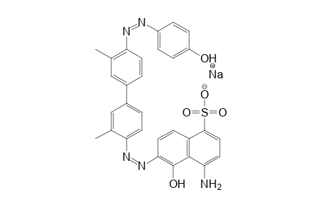 1-Naphthalenesulfonic acid, 4-amino-5-hydroxy-6-[[4'-[(P-hydroxyphenyl)azo]-3,3'-dimethyl-4-biphenyl]azo]-, monosodium salt
