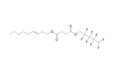 Succinic acid, 2,2,3,3,4,4,5,5-octafluoropentyl non-3-en-1-yl ester