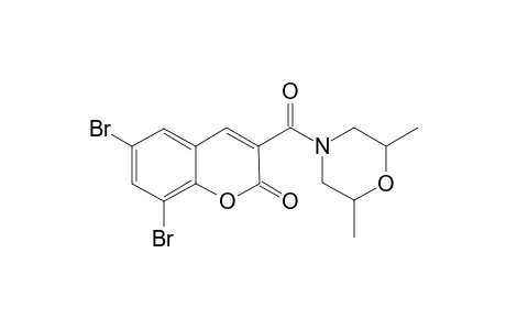 6,8-bis(bromanyl)-3-(2,6-dimethylmorpholin-4-yl)carbonyl-chromen-2-one