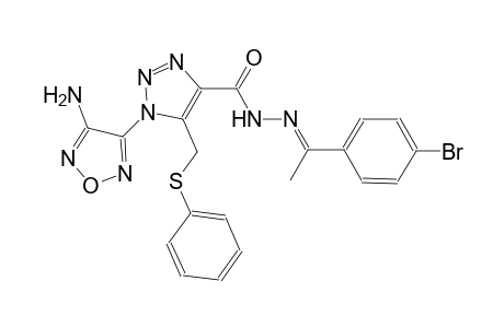 1-(4-amino-1,2,5-oxadiazol-3-yl)-N'-[(E)-1-(4-bromophenyl)ethylidene]-5-[(phenylsulfanyl)methyl]-1H-1,2,3-triazole-4-carbohydrazide