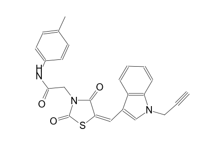 2-((5E)-2,4-dioxo-5-{[1-(2-propynyl)-1H-indol-3-yl]methylene}-1,3-thiazolidin-3-yl)-N-(4-methylphenyl)acetamide