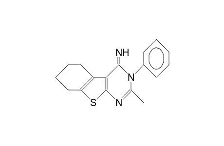 3-Phenyl-2-methyl-5,6-tetramethylene-thieno(2,3-D)pyrimidin-4(3H)-imine