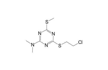 N-[4-[(2-Chloroethyl)sulfanyl]-6-(methylsulfanyl)-1,3,5-triazin-2-yl]-N,N-dimethylamine