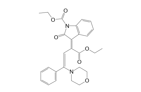 3-(1-Ethoxycarbonyl-3-morpholin-4-yl-3-phenylallylidene)-2-oxo-2,3-dihydro-indole-1-carboxylic acid ethyl ester