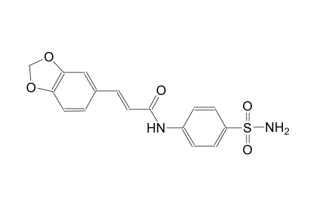 (2E)-N-[4-(aminosulfonyl)phenyl]-3-(1,3-benzodioxol-5-yl)-2-propenamide