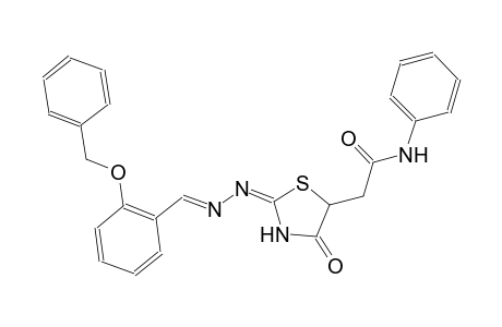 2-((2E)-2-{(2E)-2-[2-(benzyloxy)benzylidene]hydrazono}-4-oxo-1,3-thiazolidin-5-yl)-N-phenylacetamide