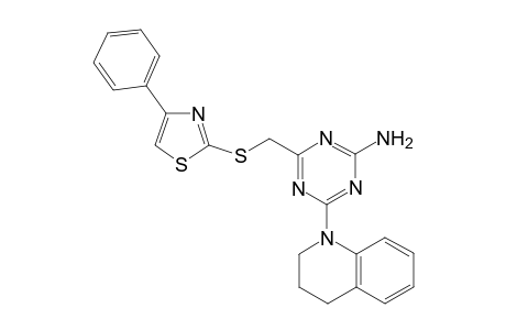 1,3,5-Triazin-2-amine, 4-[3,4-dihydro-1(2H)-quinolinyl]-6-[[(4-phenyl-2-thiazolyl)thio]methyl]-